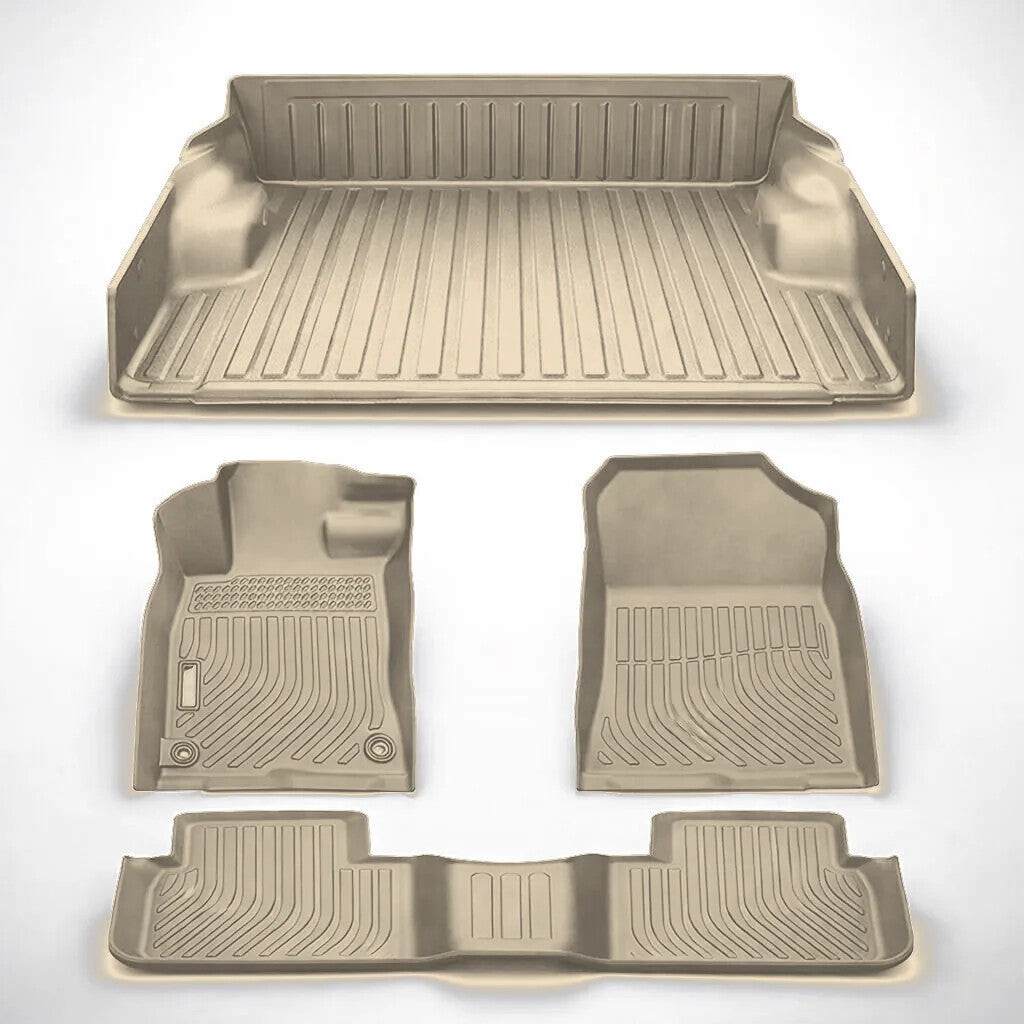 3D-Wannenmatten für Pick-up mit Ladeflächenwanne in Beige